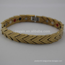Stainless Steel Gold Plated Arrow Chain Link Bracelet
